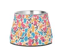 Leopard Print Pattern A Seamless Repeating Pattern Design A Flat Vector Graphic Simple and Minima Bowl for Pets Non Skid Stainless Steel Pets Feeding Bowl for Medium Dogs Whisker Fatigue