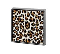 Leopard Print Pattern Texture Unisex Brooches & Pins Square Lightweight Lapel Badge Jewelry for Clothing Shawl Hat