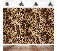Leopard Print Photography Backdrop Cheetah Skin Pattern Cheetah Black Brown Spots Background Cake Table Decorations Photo Booth 120X80cm