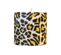 Leopard Print Pillar Candles - Fair Trade African Animal Print Candles by Swazi Candles, Unusual Table Decor (9cm Pillar)