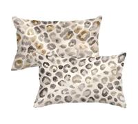 Leopard Print Pillow Cases 2 Pack, Cushion Covers 40x75cm Large, Rectangle Throw Pillow Covers Spot Double Sided, Super Soft Sofa Cushions with Lnvisible Zipper for Autumn Farmhouse Home Decor,Model50