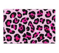Leopard Print Pink Black Jigsaw Puzzles 1000 Pieces Adult Animal Art Painting Custom Unique Puzzle White Elephant, 29.5x19.7 Inch