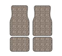 Leopard Print Print Car Floor Protection Set 4 Pieces Foot Mat Fit Vehicle Anti-Slip Cushion Waterproof