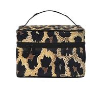 Leopard Print Print Printed Travel Makeup Bag Spacious Portable Cosmetic Organiser with Handle, Large Capacity Toiletry Bag, Gift for Women Girls