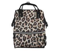 Leopard Print print Prints Changing Bag Backpack Baby Diaper Bags for Mom Dad, Waterproof Nappy Rucksack Multifunctional Travel Bag