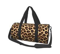 (Leopard Print) Print Round Large Travel Bag - Multi-Compartment Organizer Lightweight for Trips & Sports