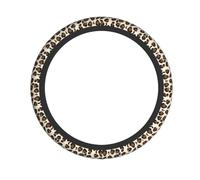 Leopard Print Print Universal Anti-Slip Steering Wheel Cover, Breathable Neoprene Protector For Car & Suv