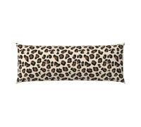 Leopard Print Printed Long Body Pillowcase 20"X54" - Soft Bolster Pillow Cases With Zipper Closure For Christmas,Anniversaries,And More