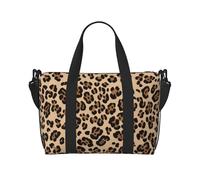 Leopard Print Printed Travel Bag Duffle Bag for Men Women, Large Water Resistant Gym Bag Weekend Holdall Bag with Shoulder Strap