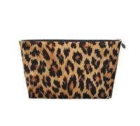 Leopard Print Printed Travel Cosmetic Bags with Silver Zipper Makeup Organizer Cosmetic Case Toiletry Bag for Women Mom Girls