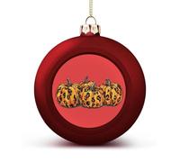 Leopard Print Pumpkins Christmas Balls for Tree Decoration PC Baubles Hanging Ornaments Festive Decor 2PCS