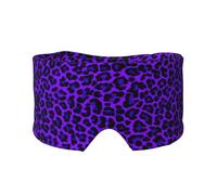 Leopard Print Purple, Full Eye Covers Light Blocking Eye Mask Sleep Eye and Ear Muffs