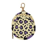 Leopard Print Purple Yellow Newborned Boy Pacifiers Holder Case Portable Wallet Coin Bag, Neutral Baby Items