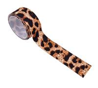 Leopard Print Ribbon 15m x 2.5cm Leopard Print Wrapping Paper Birthday Decorations Gifts Cake Decorations for Gift Wrapping Party DIY Craft Bows Headbands