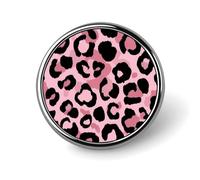 Leopard Print Round Badge Button Pins Custom Brooches Lapel Pins for Women Men Clothing Decoration