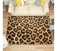 Leopard Print Rugs for Living Room - Cheetah Print Rug, Leopard Skin Rugs for Living Room Bedroom, Washable Non Slip Soft Small Carpet, Patterned Area Rugs & Home Decor 40x60 cm
