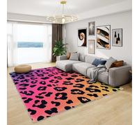 Leopard Print Rugs for Living Room - Cheetah Print Rug, Ombre Animal Print Rugs for Living Room Bedroom, Washable Non Slip Soft Small Carpet, Patterned Area Rugs & Home Decor 50x80 cm