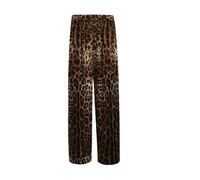 Leopard-print satin pajama Trousers - female - Dolce & Gabbana - Wide Trousers - Multicolor - S - Trousers S