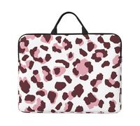 Leopard Print Seamless Pink Animals African, 14 Inch Laptop Sleeve, Notebook Bag Laptop Case Sleeve Briefcase with Handle