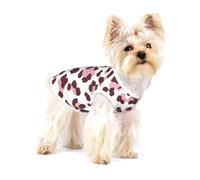 Leopard Print Seamless Pink Animals African,Cotton Sleeveless Pet T-Shirt Soft Stretchy Puppy Breathable Vest,M