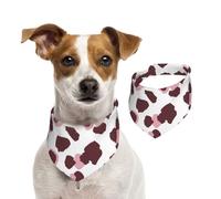 Leopard Print Seamless Pink Animals African,Dog Bandanas Cotton Pet Scarf Adjustable Bibs for Pet,L