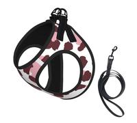 Leopard Print Seamless Pink Animals African,Pet Harness,Adjustable Reflective Dog Harness,Pet Leash Vest,S