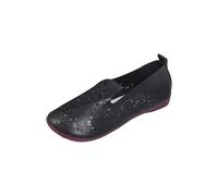Leopard Print Shoes Size 8 Shoe Women's Small Leather Shoes Breathable Comfortable Casual Shoe Womens Ballet Flats & Pumps Black