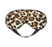 Leopard Print Silk Like Sleep Eye Mask Comfortable Blindfold Adjustable Soft Eye mask for Sleep