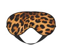 Leopard Print Sleep Mask for Women & Men - Double-Sided Eye Mask with Adjustable Strap, Soft Silky Feel, Light-Blocking & Breathable for Travel, Nap, Shift Work, Yoga