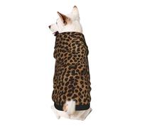 Leopard Print Small Dog Hoodie Cute Printed Pet Sweater with Hood for Small Breed Dogs, Lightweight Comfortable
