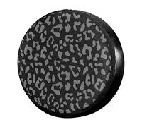 Leopard Print Spare Tire Cover Waterproof Dust-Proof UV Sun Wheel Tire Cover Fit for Jeep,Trailer, RV, SUV and Many Vehicle 17 Inch
