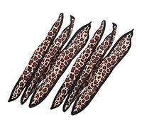 Leopard Print Sponge Hair Rollers 6pcs Large Curlers