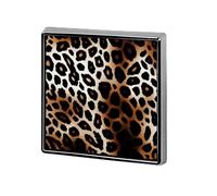 Leopard Print Square Lapel Pin Women's Novelty Buttons & Pins Metal Badge Cute Brooch Pin Retro Pinback Badge Fashion Bag Pins for Hat Backpacks Tie Suit Wedding Party Accessory