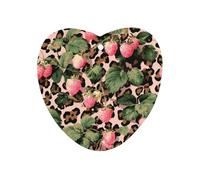 Leopard Print Strawberries Leaves Car Air Freshener Hanging Card 1Pack Love form