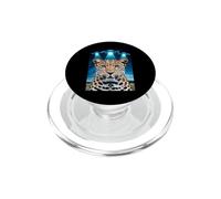 Leopard Print Stuff Leopard Alien UFOs Weird Womens Leopard PopSockets PopGrip for MagSafe