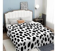 Leopard Print Throw Blanket, Simple Spots Fleece Blanket for Bed Sofa Couch, King Size Super Soft Fluffy Flannel Blankets and Throws