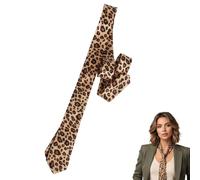 Leopard Print Tie,Funky Ties for Men & Women,Funny Neck Tie Mens,Animal Print Skinny Scarf Ties,Casual & Formal Smooth Ribbon Necktie for Halloween Gifts,Business Wedding Party Outfits Accessories