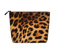 Leopard Print Toiletry Bags for Women, Portable Travel Cosmetic Bag, Daily Organiser with Zipper