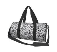 Leopard Print Travel Duffel Bag for Women Men,Print Polyester Tote Round Luggage Bag with Shoulder Strap