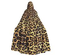 Leopard Print Unisex Hooded Halloween Cloak Cosplay Halloween Christmas Fancy Dress Costumes For Adults