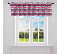 Leopard Print Valance Curtains for Living Room Bedroom, Safari Cheetah Striped Print Kitchen Curtains Valances, Zebra Wild Animal Curtain Valances for Windows Bathroom, 1 Panel 52"x12", Pink Black