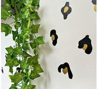 Leopard Print Wall Stickers Black and Gold Animal Print Colourful Vinyl Stickers Spots Irregular Dots Animal Wall Decals Leopard Print Gift Living Room Home Decoration Home Office Décor UK