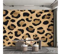 Leopard Print Wallpaper, Cheetah Animal Print Wall Mural for Living Room, Bedroom, Non-Woven Wall Papaer Decoration, Photo Wallpaper & Home Decor, 500x350 cm (WxH) K-MZ&30