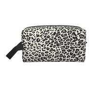 Leopard Print Water-Resistant Travel Toiletry Organizer Bag, Large Capacity Portable Cosmetic Storage for Gym/Daily Essentials