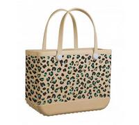 Leopard Print Waterproof Beach Tote Bag, Large Eva Portable Handheld Storage Basket, Multi-purpose Washable Carry Bag For Shopping Picnic Pool Gym Travel Daily Y 46×24×32 cm / 18.11×9.45×12.60 in