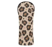 Leopard Print with Polka Dots Golf Head Covers Waterproof Headcover with Interchangeable No. Tags for Driver/Fairway Wood/Hybrid