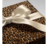 Leopard Print Wrapping Paper Roll - Wide 59.4cm x 3.6m Brown Animal Print Gift Wrap for Birthday, Valentines Day, Anniversary, Women, Men, Girlfriend and Fashion Lovers