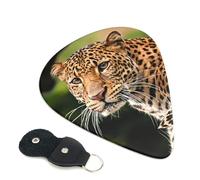 Leopard Printed Guitar Picks 6 Pcs Guitar Plectrum Acoustic Electric Guitar Pick For Bass Electric Acoustic Guitars Ukulele Thin Medium Thick Set 0.71mm