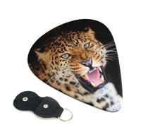 Leopard Printed Guitar Picks 6 Pcs Guitar Plectrum Acoustic Electric Guitar Pick For Bass Electric Acoustic Guitars Ukulele Thin Medium Thick Set 0.71mm