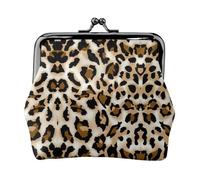 Leopard Printing Coin Purse, Lightweight Minimalist Wallet For Music Festivals And Concerts, Black, One Size, Art Deco